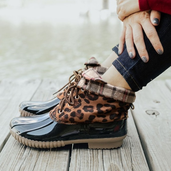 ShopFor_Fun Boutique Shoes - NEW ARRIVALS Ladies Leopard Duck Boots